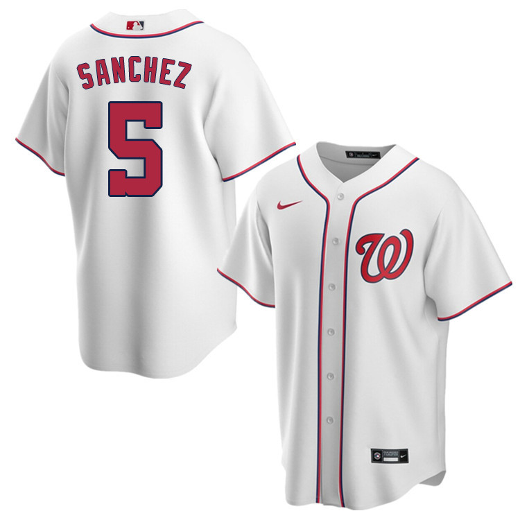 Nike Men #5 Adrian Sanchez Washington Nationals Baseball Jerseys Sale-White